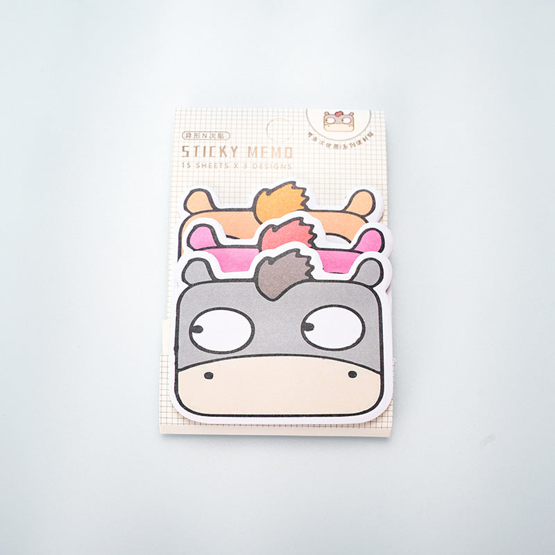 Wholesale 10pcs Cartoon Cute Creative Student Sticky Notes